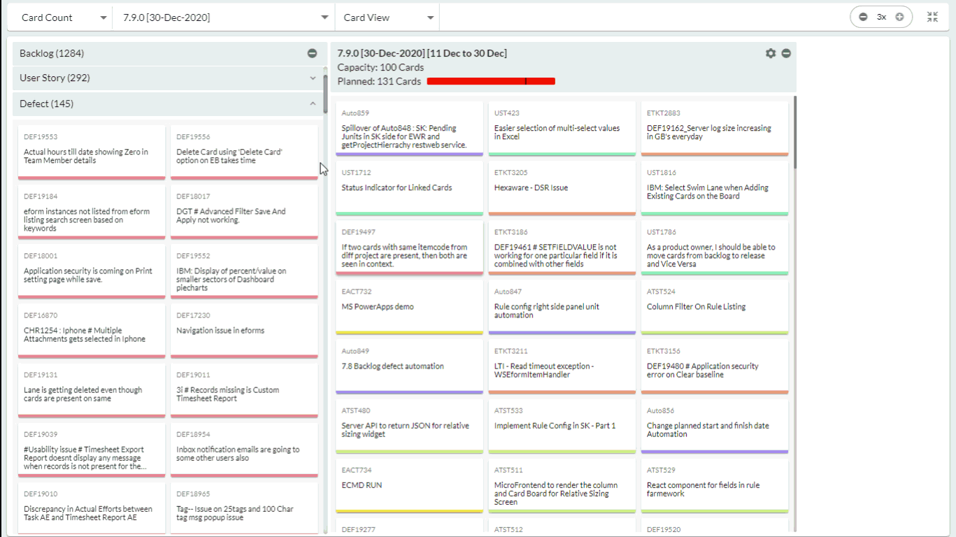 Agile sprint planning board helps you to plan for the upcoming releases in order to achieve important outcomes